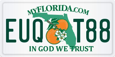 FL license plate EUQT88