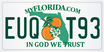 FL license plate EUQT93