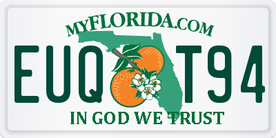 FL license plate EUQT94