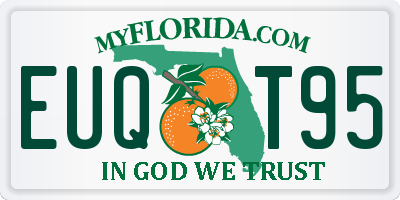 FL license plate EUQT95