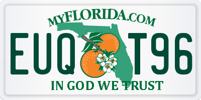FL license plate EUQT96