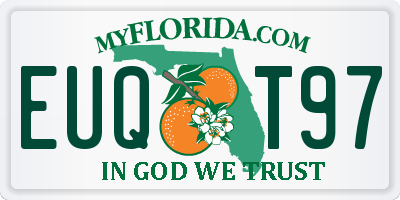 FL license plate EUQT97