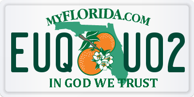 FL license plate EUQU02