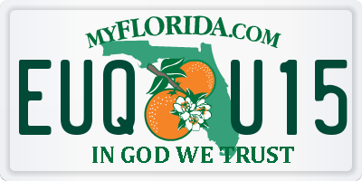 FL license plate EUQU15