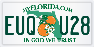 FL license plate EUQU28