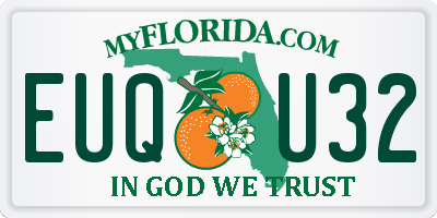 FL license plate EUQU32
