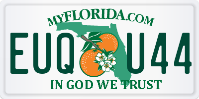 FL license plate EUQU44