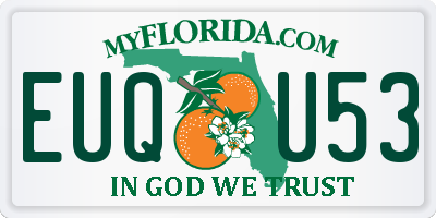 FL license plate EUQU53