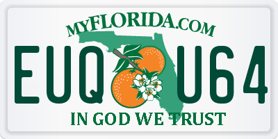 FL license plate EUQU64