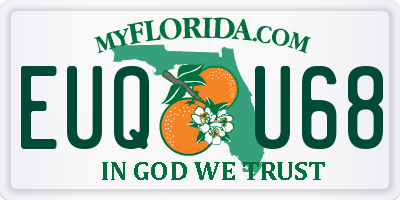 FL license plate EUQU68