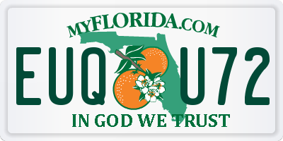 FL license plate EUQU72