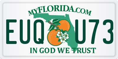 FL license plate EUQU73