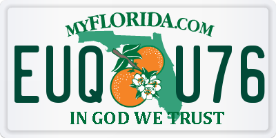 FL license plate EUQU76