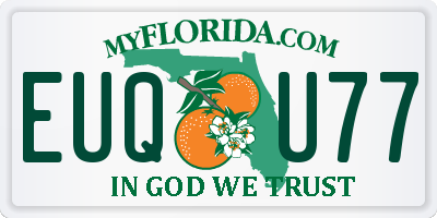FL license plate EUQU77