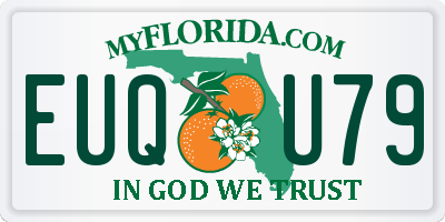 FL license plate EUQU79