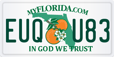FL license plate EUQU83