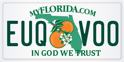 FL license plate EUQV00