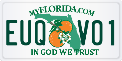 FL license plate EUQV01