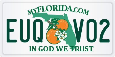 FL license plate EUQV02