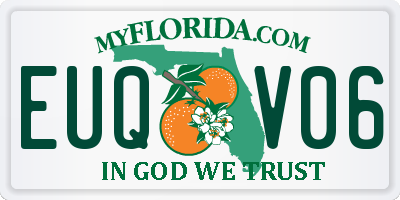 FL license plate EUQV06