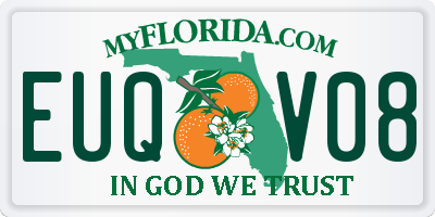 FL license plate EUQV08