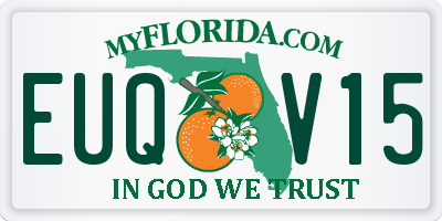 FL license plate EUQV15