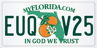 FL license plate EUQV25