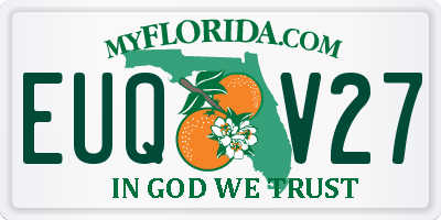FL license plate EUQV27