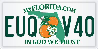 FL license plate EUQV40