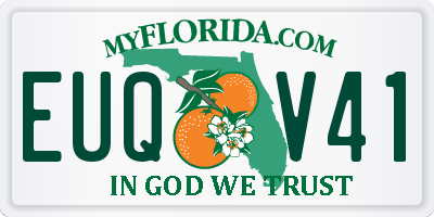 FL license plate EUQV41