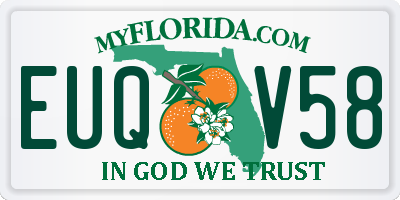 FL license plate EUQV58