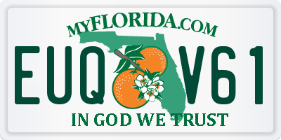 FL license plate EUQV61