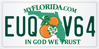 FL license plate EUQV64