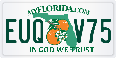 FL license plate EUQV75