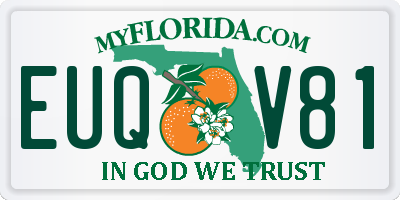 FL license plate EUQV81