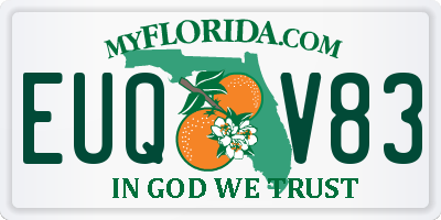 FL license plate EUQV83