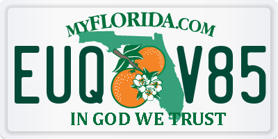 FL license plate EUQV85