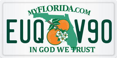 FL license plate EUQV90