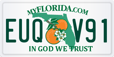 FL license plate EUQV91