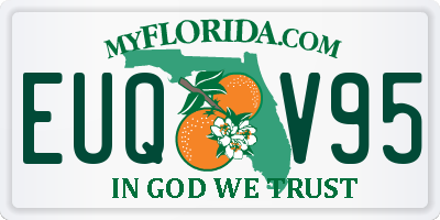 FL license plate EUQV95