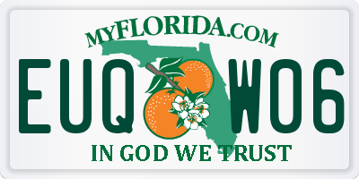 FL license plate EUQW06