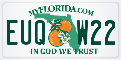 FL license plate EUQW22