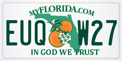FL license plate EUQW27