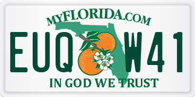 FL license plate EUQW41