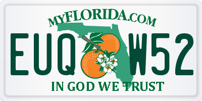 FL license plate EUQW52