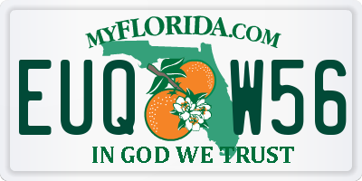 FL license plate EUQW56