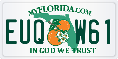 FL license plate EUQW61
