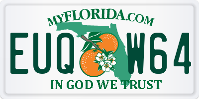 FL license plate EUQW64