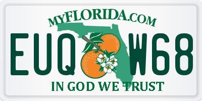 FL license plate EUQW68