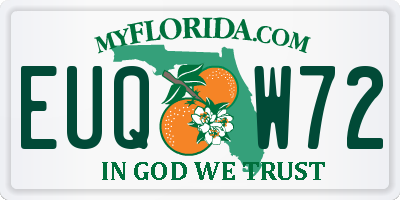FL license plate EUQW72